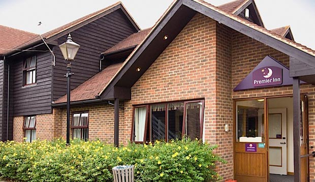 Exterior of Premier Inn hotel Sandhurst